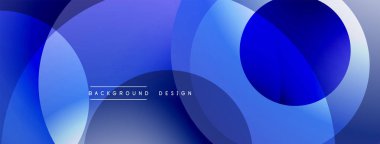 Katmanlı dairesel elementlerle soyut bileşim, eğimlerin ve yumuşak geçişlerin harmanlanması, derinlik, hareket ve görsel uyum hissi yaratır.