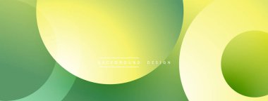 Üst üste binen dairesel şekillere sahip arka plan tasarımı, pürüzsüz gradyanlar ve yumuşak ışıklandırma efektleri, dinamik soyut bir kompozisyon oluşturur