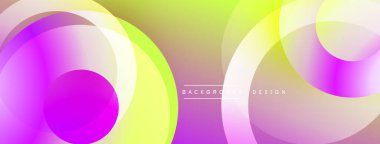 Üst üste binen dairesel şekillere sahip arka plan tasarımı, pürüzsüz gradyanlar ve yumuşak ışıklandırma efektleri, dinamik soyut bir kompozisyon oluşturur