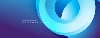 Katmanlı dairesel şekiller canlı renklerde, düzgün geçiş, derinlik efektleri ve modern, fütürist estetiğe sahip, gradyan açısından zengin soyut bir tasarım oluşturur.