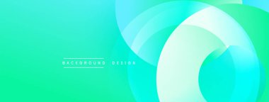 Katmanlı dairesel şekiller canlı renklerde, düzgün geçiş, derinlik efektleri ve modern, fütürist estetiğe sahip, gradyan açısından zengin soyut bir tasarım oluşturur.