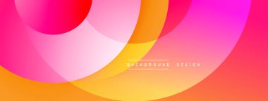 Üst üste binen dairesel şekillere sahip arka plan tasarımı, pürüzsüz gradyanlar ve yumuşak ışıklandırma efektleri, dinamik soyut bir kompozisyon oluşturur