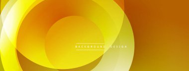 Üst üste binen dairesel şekillere sahip arka plan tasarımı, pürüzsüz gradyanlar ve yumuşak ışıklandırma efektleri, dinamik soyut bir kompozisyon oluşturur