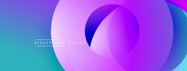 Katmanlı dairesel elementlerle soyut bileşim, eğimlerin ve yumuşak geçişlerin harmanlanması, derinlik, hareket ve görsel uyum hissi yaratır.