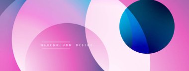 Katmanlı dairesel şekiller canlı renklerde, düzgün geçiş, derinlik efektleri ve modern, fütürist estetiğe sahip, gradyan açısından zengin soyut bir tasarım oluşturur.