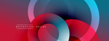 Üst üste binen dairesel şekillere sahip arka plan tasarımı, pürüzsüz gradyanlar ve yumuşak ışıklandırma efektleri, dinamik soyut bir kompozisyon oluşturur