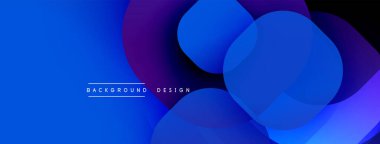 Çembersel soyut tasarım üst üste binen yarı saydam daireler ve yuvarlak şekiller, harmanlanan eğriler ve düzgün eğriler, derinlik, karşıtlık ve dinamik görsel efekt oluşturur.