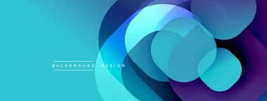 Katmanlı şeffaf gradyan şekillere sahip soyut arkaplan