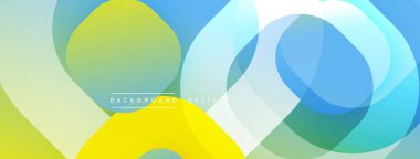 Katmanlı şeffaf gradyan şekillere sahip soyut arkaplan