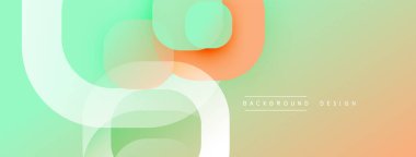 Çembersel soyut tasarım üst üste binen yarı saydam daireler ve yuvarlak şekiller, harmanlanan eğriler ve düzgün eğriler, derinlik, karşıtlık ve dinamik görsel efekt oluşturur.