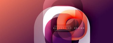 Katmanlı şeffaf gradyan şekillere sahip soyut arkaplan
