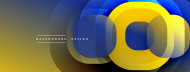 Katmanlı şeffaf gradyan şekillere sahip soyut arkaplan