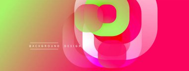 Katmanlı şeffaf gradyan şekillere sahip soyut arkaplan