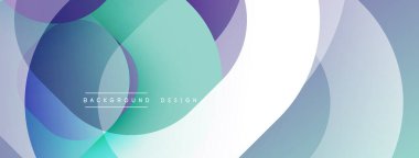 Katmanlı şeffaf gradyan şekillere sahip soyut arkaplan