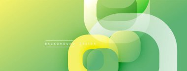 Katmanlı şeffaf gradyan şekillere sahip soyut arkaplan