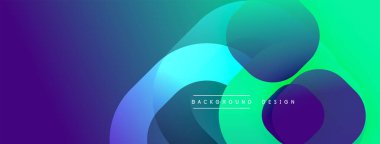 Katmanlı şeffaf gradyan şekillere sahip soyut arkaplan