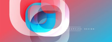 Katmanlı şeffaf gradyan şekillere sahip soyut arkaplan