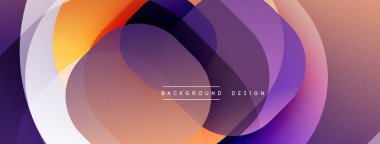 Katmanlı şeffaf gradyan şekillere sahip soyut arkaplan