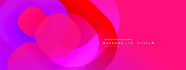 Çembersel soyut tasarım üst üste binen yarı saydam daireler ve yuvarlak şekiller, harmanlanan eğriler ve düzgün eğriler, derinlik, karşıtlık ve dinamik görsel efekt oluşturur.