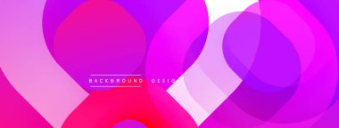 Çembersel soyut tasarım üst üste binen yarı saydam daireler ve yuvarlak şekiller, harmanlanan eğriler ve düzgün eğriler, derinlik, karşıtlık ve dinamik görsel efekt oluşturur.