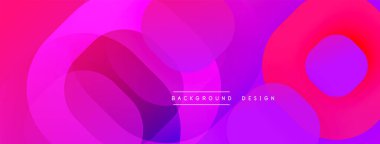 Çembersel soyut tasarım üst üste binen yarı saydam daireler ve yuvarlak şekiller, harmanlanan eğriler ve düzgün eğriler, derinlik, karşıtlık ve dinamik görsel efekt oluşturur.