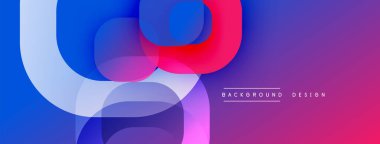 Katmanlı şeffaf gradyan şekillere sahip soyut arkaplan