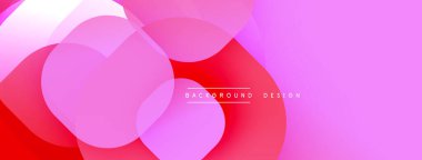 Çembersel soyut tasarım üst üste binen yarı saydam daireler ve yuvarlak şekiller, harmanlanan eğriler ve düzgün eğriler, derinlik, karşıtlık ve dinamik görsel efekt oluşturur.