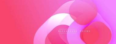 Çembersel soyut tasarım üst üste binen yarı saydam daireler ve yuvarlak şekiller, harmanlanan eğriler ve düzgün eğriler, derinlik, karşıtlık ve dinamik görsel efekt oluşturur.