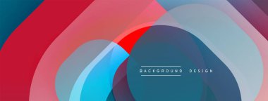 Katmanlı şeffaf gradyan şekillere sahip soyut arkaplan