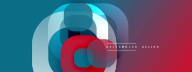 Katmanlı şeffaf gradyan şekillere sahip soyut arkaplan