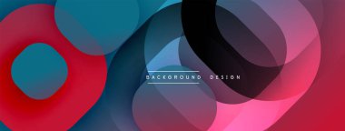 Katmanlı şeffaf gradyan şekillere sahip soyut arkaplan
