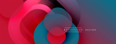 Katmanlı şeffaf gradyan şekillere sahip soyut arkaplan