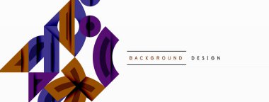 Dairesel ve yuvarlak elementlerin yer aldığı soyut geometrik arkaplan. Kalın kontrast, pürüzsüz gradyanlar, dinamik kompozisyon, fütüristik stil