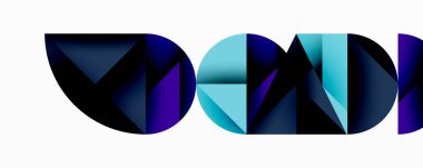 Minimum geometrik soyut arkaplan. Çember kare ve üçgen tasarımı