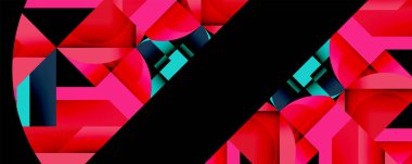 Birbirine kenetlenmiş dairesel ve açısal şekillerle soyut geometrik bileşim, pürüzsüz gradyanlar ve beyaz arkaplan üzerinde keskin karşıtlıklar