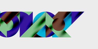 Dinamik geometrik bir kompozisyonda daireler, çizgiler ve üçgenler içeren modern soyut bir arkaplan. Tarz, teknoloji veya yaratıcı temalı tasarımlar için mükemmel.