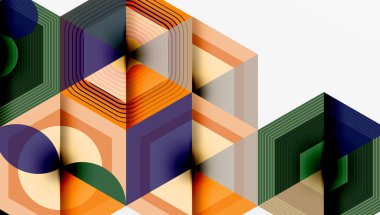 Yaratıcı altıgenler geometrik şekiller tasarımı