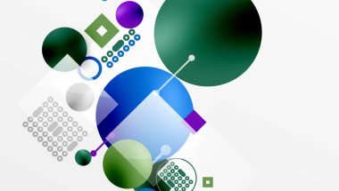 Çemberler ve elementler geometrik soyut arkaplan