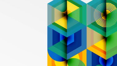 Altıgenler tasarımı geometrik soyut arkaplan