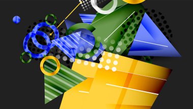 Renkli gradyanlı soyut arkaplan geometrik tasarımı