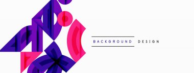 Dairesel ve yuvarlak elementlerin yer aldığı soyut geometrik arkaplan. Kalın kontrast, pürüzsüz gradyanlar, dinamik kompozisyon, fütüristik stil