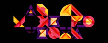 Çemberler soyut arkaplan çizgilerini kareler