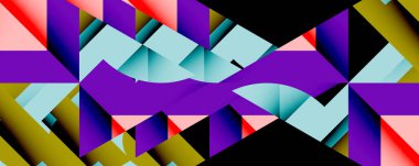 Birbirine kenetlenmiş dairesel ve açısal şekillerle soyut geometrik bileşim, pürüzsüz gradyanlar ve beyaz arkaplan üzerinde keskin karşıtlıklar