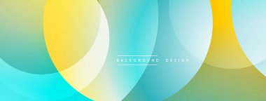Üst üste binen dairesel şekillere sahip arka plan tasarımı, pürüzsüz gradyanlar ve yumuşak ışıklandırma efektleri, dinamik soyut bir kompozisyon oluşturur