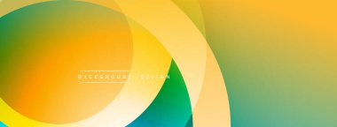 Üst üste binen dairesel şekillere sahip arka plan tasarımı, pürüzsüz gradyanlar ve yumuşak ışıklandırma efektleri, dinamik soyut bir kompozisyon oluşturur