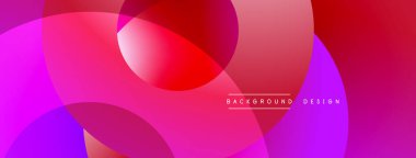 Katmanlı dairesel elementlerle soyut bileşim, eğimlerin ve yumuşak geçişlerin harmanlanması, derinlik, hareket ve görsel uyum hissi yaratır.