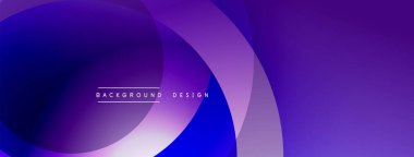 Katmanlı dairesel şekiller canlı renklerde, düzgün geçiş, derinlik efektleri ve modern, fütürist estetiğe sahip, gradyan açısından zengin soyut bir tasarım oluşturur.