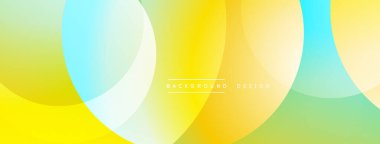 Katmanlı dairesel elementlerle soyut bileşim, eğimlerin ve yumuşak geçişlerin harmanlanması, derinlik, hareket ve görsel uyum hissi yaratır.