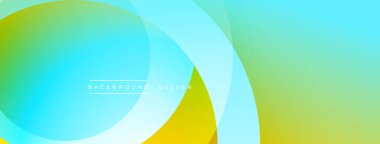 Katmanlı dairesel elementlerle soyut bileşim, eğimlerin ve yumuşak geçişlerin harmanlanması, derinlik, hareket ve görsel uyum hissi yaratır.