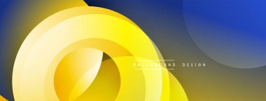 Üst üste binen dairesel şekillere sahip arka plan tasarımı, pürüzsüz gradyanlar ve yumuşak ışıklandırma efektleri, dinamik soyut bir kompozisyon oluşturur